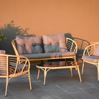 EDG Enzo De Gasperi Set da Giardino Willow in Alluminio Nocciola