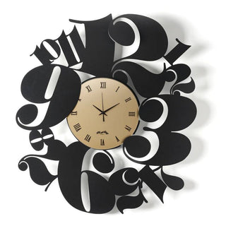 Arti e Mestieri Orologio Da Parete Bodoni D62 cm Nero e Bronzo