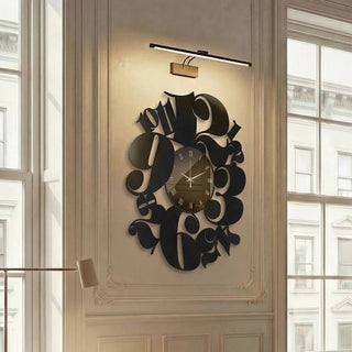 Arti e Mestieri Orologio Da Parete Bodoni D62 cm Nero e Bronzo