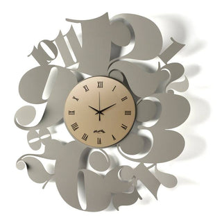 Arti e Mestieri Orologio Da Parete Bodoni D62 cm Fango e Bronzo
