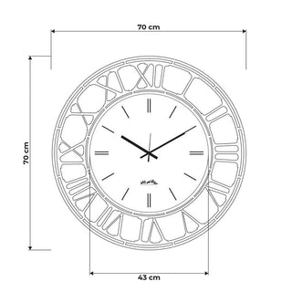 Arti e Mestieri Orologio Da Parete Axis D70 cm Bronzo e Ambra