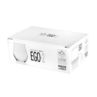 RCR Set 6 Bicchieri Acqua Ego in Vetro Resistente 38,9 cl