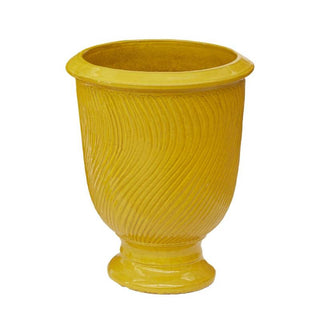 EDG Enzo De Gasperi Vaso Glaze Atlas Onde Coppa H67 D54 cm Giallo