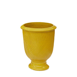 EDG Enzo De Gasperi Vaso Glaze Atlas Onde Coppa H52 D42 cm Giallo