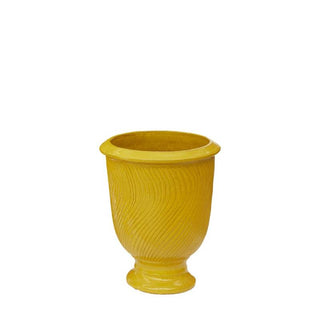 EDG Enzo De Gasperi Vaso Glaze Atlas Onde Coppa H37 D32 cm Giallo