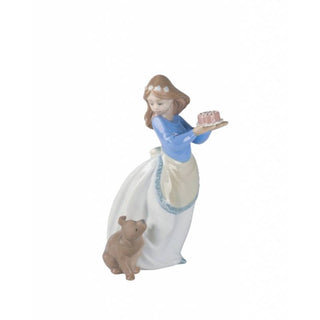 NAO Statuetta Porcellana Compleanno del Cane Lucida H19 cm