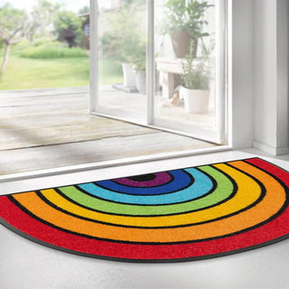 Wash + Dry Tappeto Mezzaluna Round Arcobaleno 50x85 cm