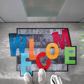 Wash + Dry Tappeto Crazy Welcome 60x85 cm