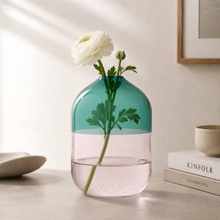 Ichendorf Milano Vaso Fio Medio Rosa e Petrolio