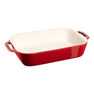 Staub Pirofila Rettangolare 27x20 cm in Ceramica Ciliegia