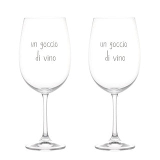 Simple Day Set 2 Calici Un Goccio di Vino 64 cl