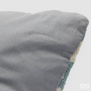 EDG Enzo De Gasperi Cuscino Monstera Quadrato 43x43 cm Celeste