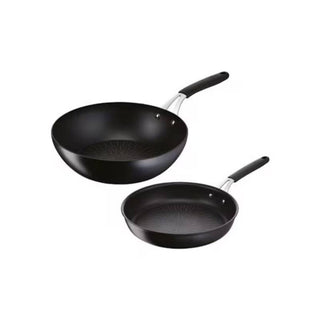 Lagostina Tempra Set Padella 26 cm + Wok 28 cm Nero