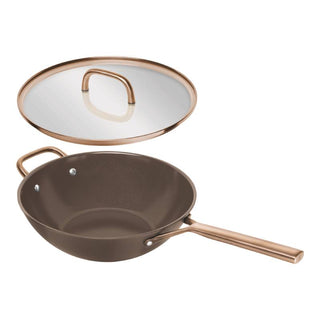Zwilling Wok con Coperchio Milano 30 cm in Alluminio Marrone