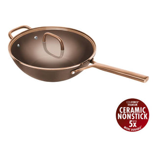 Zwilling Wok con Coperchio Milano 30 cm in Alluminio Marrone