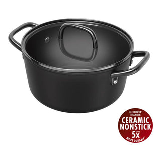 Zwilling Casseruola con Coperchio Milano 24 cm in Alluminio Nero