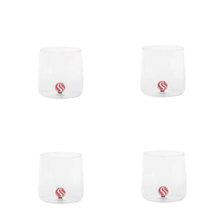 Zafferano Set 4 Tumbler Bilia Candy 44 cl Rosso