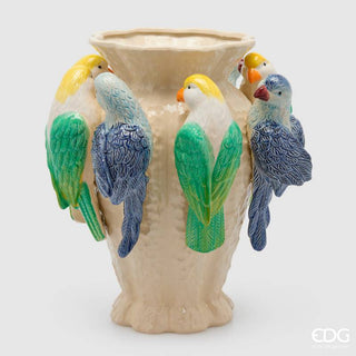 EDG Enzo De Gasperi Vaso Chakra Pappagalli H36,5 cm