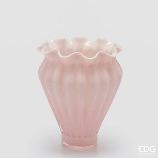 EDG Enzo De Gasperi Vaso Fleur in Vetro H27 cm Rosa