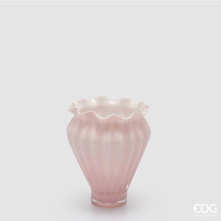 EDG Enzo De Gasperi Vaso Fleur in Vetro H20 cm Rosa