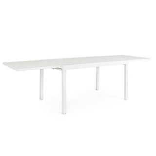 Andrea Bizzotto Tavolo Allungabile Pelagius Alluminio Bianco 135-270x90 cm