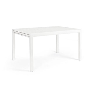 Andrea Bizzotto Tavolo Allungabile Pelagius Alluminio Bianco 135-270x90 cm