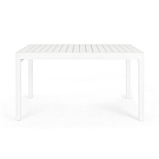 Andrea Bizzotto Tavolo Allungabile Pelagius Alluminio Bianco 135-270x90 cm