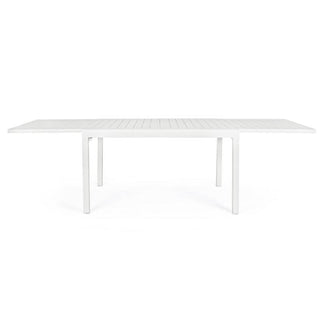 Andrea Bizzotto Tavolo Allungabile Pelagius Alluminio Bianco 135-270x90 cm