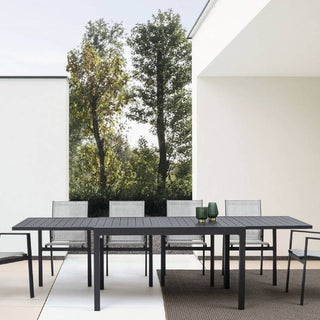 Andrea Bizzotto Tavolo Allungabile Pelagius Alluminio Antracite 135-270x90 cm