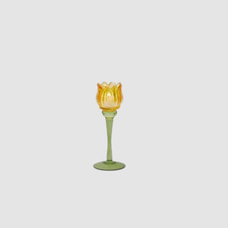 EDG Enzo De Gasperi Portacandela Tulipano H22 cm Rosa Giallo