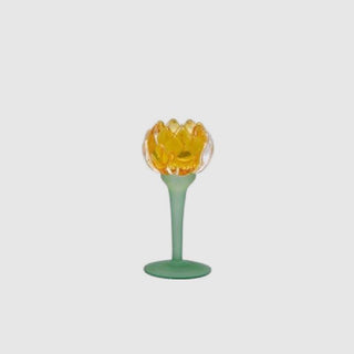 EDG Enzo De Gasperi Portacandela Ninfea H17,5 cm Giallo