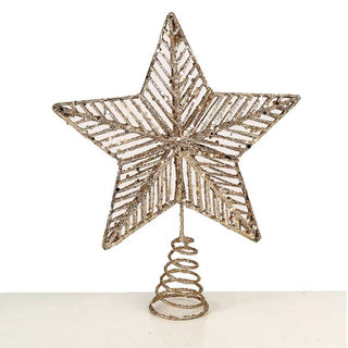 Vetur Puntale per Albero di Natale Stella Glitter H30 cm