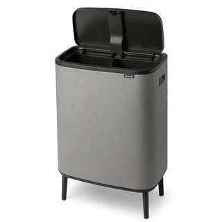 Brabantia Bo Touch Hi 2 Bucket Bin 30L Mineral Grey