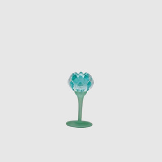 EDG Enzo De Gasperi Portacandela Ninfea H17,5 cm Azzurro
