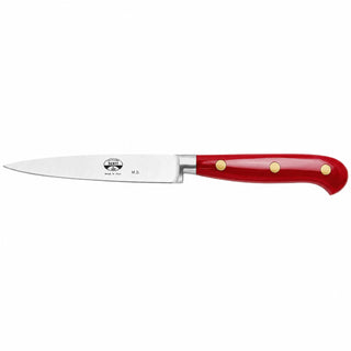 Coltellerie Berti Whole Straight Paring Knife 11 cm Red in Steel