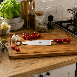Coltellerie Berti Intero Coltello Trinciante Carni Rosso 22 cm in Acciaio