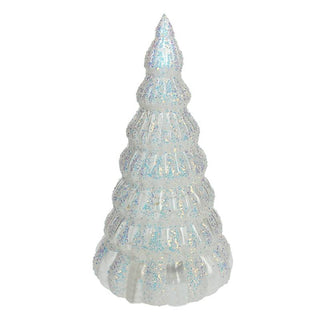 Tognana Albero con Led in Vetro H23.5 cm Bianco