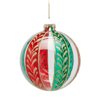 EDG Enzo De Gasperi Palla di Natale Spicchi D12 cm in Vetro