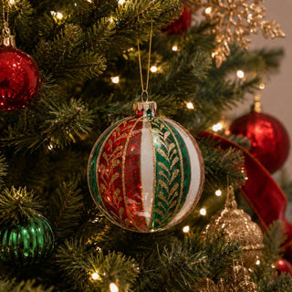 EDG Enzo De Gasperi Palla di Natale Spicchi D12 cm in Vetro