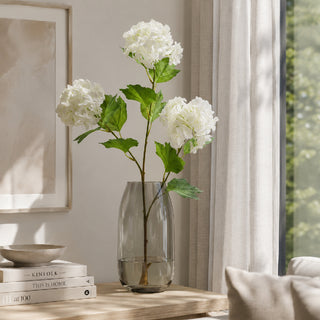 EDG Enzo De Gasperi Viburnum-Zweig mit Blättern, H 70 cm, Weiß