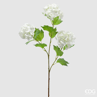 EDG Enzo De Gasperi Viburnum-Zweig mit Blättern, H 70 cm, Weiß