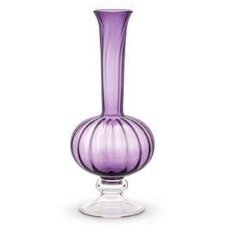 EDG Enzo De Gasperi Long Neck Vase Stripes H55 cm Lavender