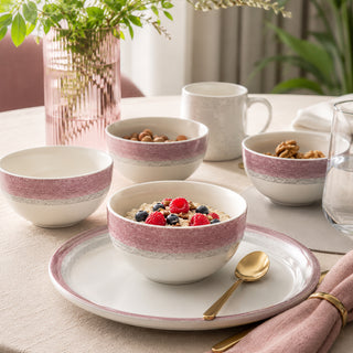 Andrea Fontebasso Set of 4 Edge Shade Bowls D16 cm in Porcelain