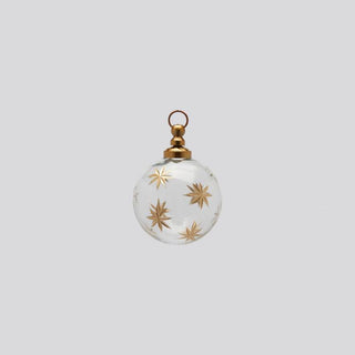 EDG Enzo De Gasperi Pallina di Natale Astra Oro D7,5 cm Trasparente
