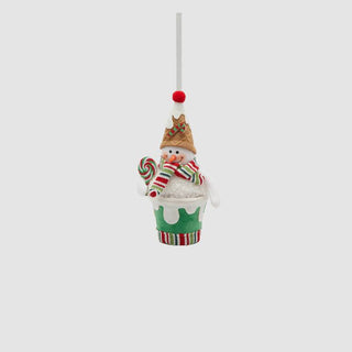 EDG Enzo De Gasperi Decorazione Natalizia Pupazzo di Neve H21 cm