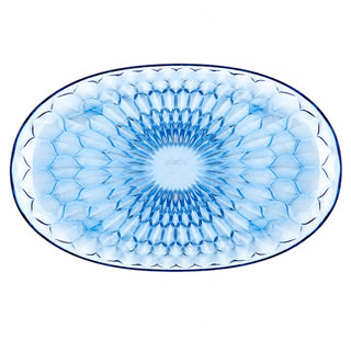 Guzzini Großes ovales Tablett Vanity 45x26,5 cm Hellblau