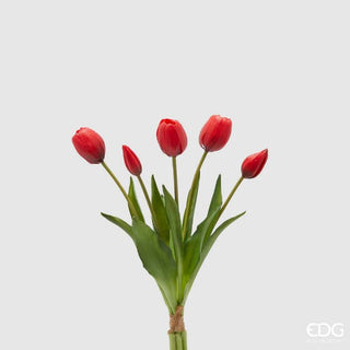 EDG Enzo de Gasperi Bouquet di tulipani Rossi H40 cm