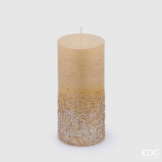 EDG Enzo De Gasperi Candela Moccolo Rustic Glitter H14 cm Oro