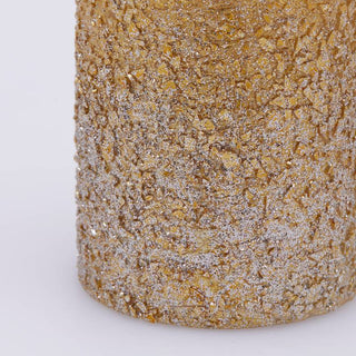 EDG Enzo De Gasperi Candela Moccolo Rustic Glitter H14 cm Oro