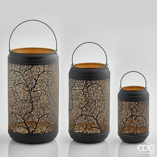 EDG Enzo De Gasperi Set 3 Lanterne Rotonde con Corallo